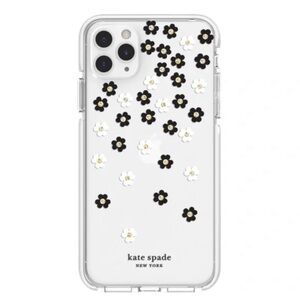 KATE SPADE • Defensive Hardshell Case for Apple iPhone 11 Pro Max Black Flowers